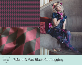 D.va's Black Cat Legging Fabric Textiles cosplay DangerousLadies