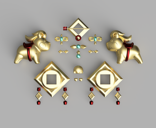 Firecracker Ashe's Accessories [3D Print Files]