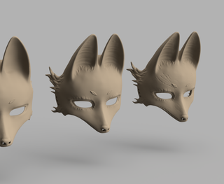 Fox Mask's Fox Mask and Earring [3D Print Files]