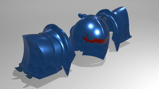 Lancelot's Shoulders and Helmet [3D Print Files]
