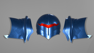 Lancelot's Shoulders and Helmet [3D Print Files]
