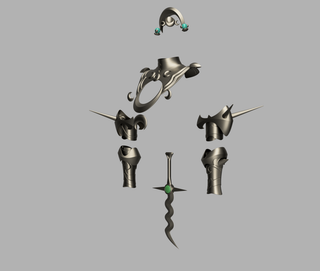 Medea's Accessories and Dagger [3D Print Files]