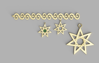 Alicent's 7 Pointed Star Necklace [3D Print File] 3D Files cosplay DangerousLadies