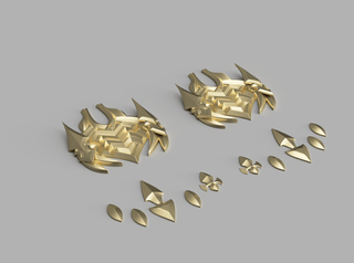 Aymeric de Borel Coat Filigrees and Glove Accessories [3D Print Files]