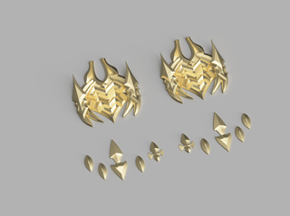 Aymeric de Borel Coat Filigrees and Glove Accessories [3D Print Files]