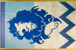 Blue Lions Flag Fabric Textiles cosplay DangerousLadies