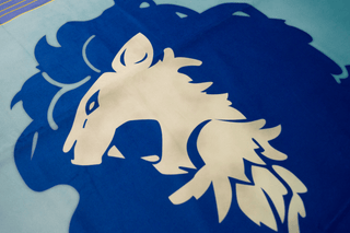 Blue Lions Flag Fabric Textiles cosplay DangerousLadies