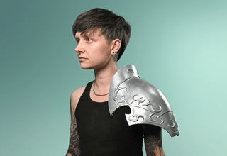 Chrom's Shoulder Pauldron [3D Printed Kit] Cast Kit cosplay DangerousLadies