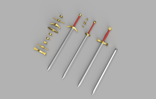 Cosplay Basic Interchangeable Swords [3D Print Files] 3D Files cosplay DangerousLadies