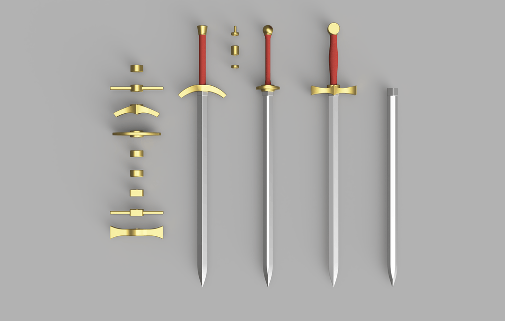 Cosplay Basic Interchangeable Swords [3D Print Files] DangerousLadies
