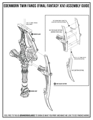 Edenmorn Twinfangs [3D Print Files] 3D Files cosplay DangerousLadies