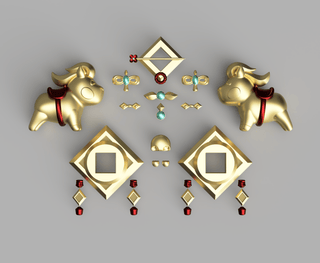Firecracker Ashe's Accessories [3D Print Files] 3D Files cosplay DangerousLadies