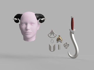 Jester's Accessories [3D Print Files] 3D Files cosplay DangerousLadies