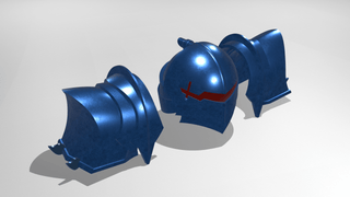 Lancelot's Shoulders and Helmet [3D Print Files] 3D Files cosplay DangerousLadies