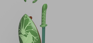 Leafman's Sword, Shield and Helmet [3D Print Files] 3D Files cosplay DangerousLadies