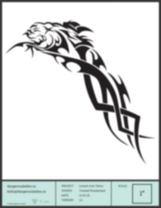 Leona's Arm Tattoo [Digital Pattern] Embroidery + Patterns cosplay DangerousLadies