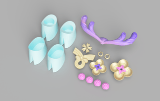 Lillia's Spirit Blossom Accessories [3D Print Files] 3D Files cosplay DangerousLadies
