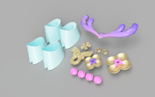 Lillia's Spirit Blossom Accessories [3D Print Files] 3D Files cosplay DangerousLadies