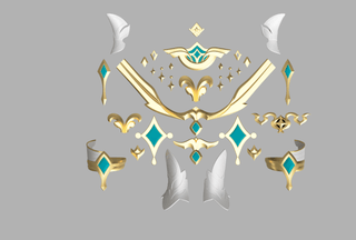 Lumine's Armour and Accessories [3D Print Files] 3D Files cosplay DangerousLadies