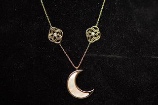 Lunafreya's Moon Necklace [Brass + Gold Plating] Jewelry cosplay DangerousLadies