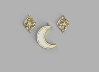 Lunafreya's Moon Necklace [Brass + Gold Plating] Jewelry cosplay DangerousLadies