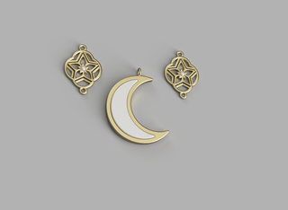 Lunafreya's Moon Necklace [Brass + Gold Plating] Jewelry cosplay DangerousLadies