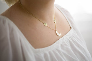 Lunafreya's Moon Necklace [Brass + Gold Plating] Jewelry cosplay DangerousLadies