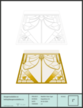 Maelle's Clair Outfit Cape Liner Embroidery + Patterns cosplay DangerousLadies