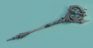 Malleus' Spinnning Wheel Staff [3D Printed Kit] 3D Printed Kit cosplay DangerousLadies