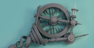 Malleus' Spinnning Wheel Staff [3D Printed Kit] 3D Printed Kit cosplay DangerousLadies