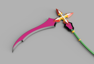 Marluxia's Graceful Dahlia Scythe [3D Print Files] 3D Files cosplay DangerousLadies