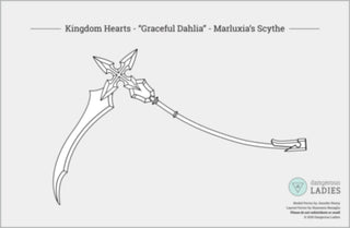 Marluxia's Graceful Dahlia Scythe [Digital Pattern] Embroidery + Patterns cosplay DangerousLadies