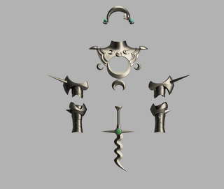 Medea's Accessories and Dagger [3D Print Files] 3D Files cosplay DangerousLadies