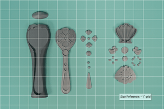 Mermaid Melody Microphone and Shell Locket 3D Printed Kit cosplay DangerousLadies