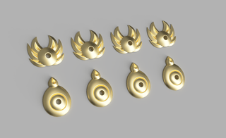 Mizutsune Armour's Gold Accessories [3D Print Files] 3D Files cosplay DangerousLadies