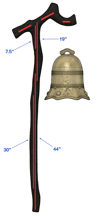 Monoco's Monocaro Bell Staff [3D Print Files] 3D Files cosplay DangerousLadies