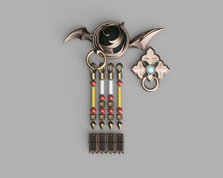 Moonward Belt Charm [3D Print Files] 3D Files cosplay DangerousLadies