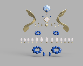 Ocean Song Ashe's Accessories [3D Print Files] 3D Files cosplay DangerousLadies
