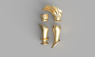 Palutena's Arm Armour [3D Print Files] 3D Files cosplay DangerousLadies