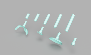 Ponytail Posts [3D Print Files] cosplay DangerousLadies