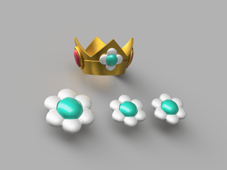 Princess Daisy's Accessories [3D Print Files] 3D Files cosplay DangerousLadies