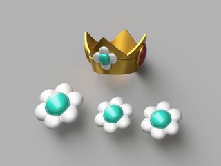 Princess Daisy's Accessories [3D Print Files] 3D Files cosplay DangerousLadies