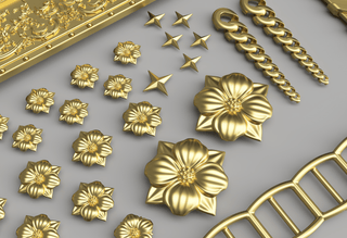 Rumi's Golden Accessories [3D Print Files] 3D Files cosplay DangerousLadies