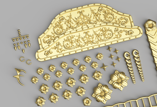 Rumi's Golden Accessories [3D Print Files] 3D Files cosplay DangerousLadies