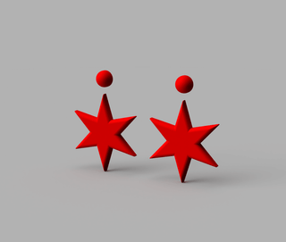 Sailor Mars Earrings [3D Print Files] 3D Files cosplay DangerousLadies
