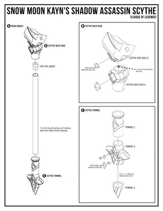 Snow Moon Kayn's Shadow Assassin Scythe [3D Print Files] 3D Files cosplay DangerousLadies