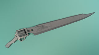 Squall's Revolver Gunblade [3D Printed Kit] 3D Printed Kit cosplay DangerousLadies