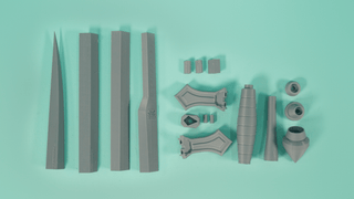 Verso's Verleso Sword and Dagger [3D Printed Kit] 3D Printed Kit cosplay DangerousLadies