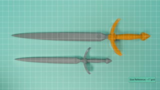 Verso's Verleso Sword and Dagger [3D Printed Kit] 3D Printed Kit cosplay DangerousLadies