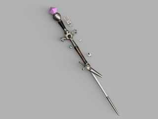 White Mage's Neo Kingdom Cane [3D Print Files] 3D Files cosplay DangerousLadies